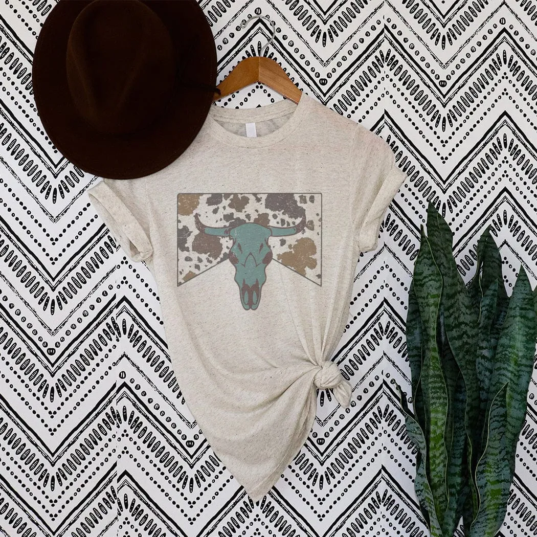 Distressed Cowhide Graphic T-Shirt - WE193