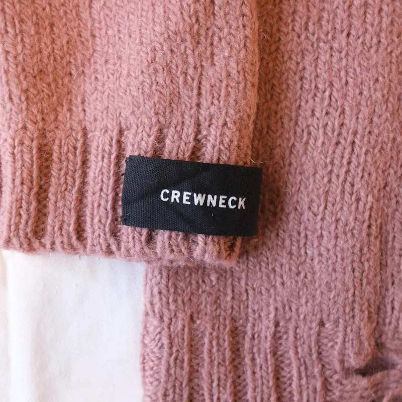 distressed crew neck jumper