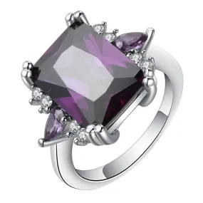 Elegant Big Amethyst Ring