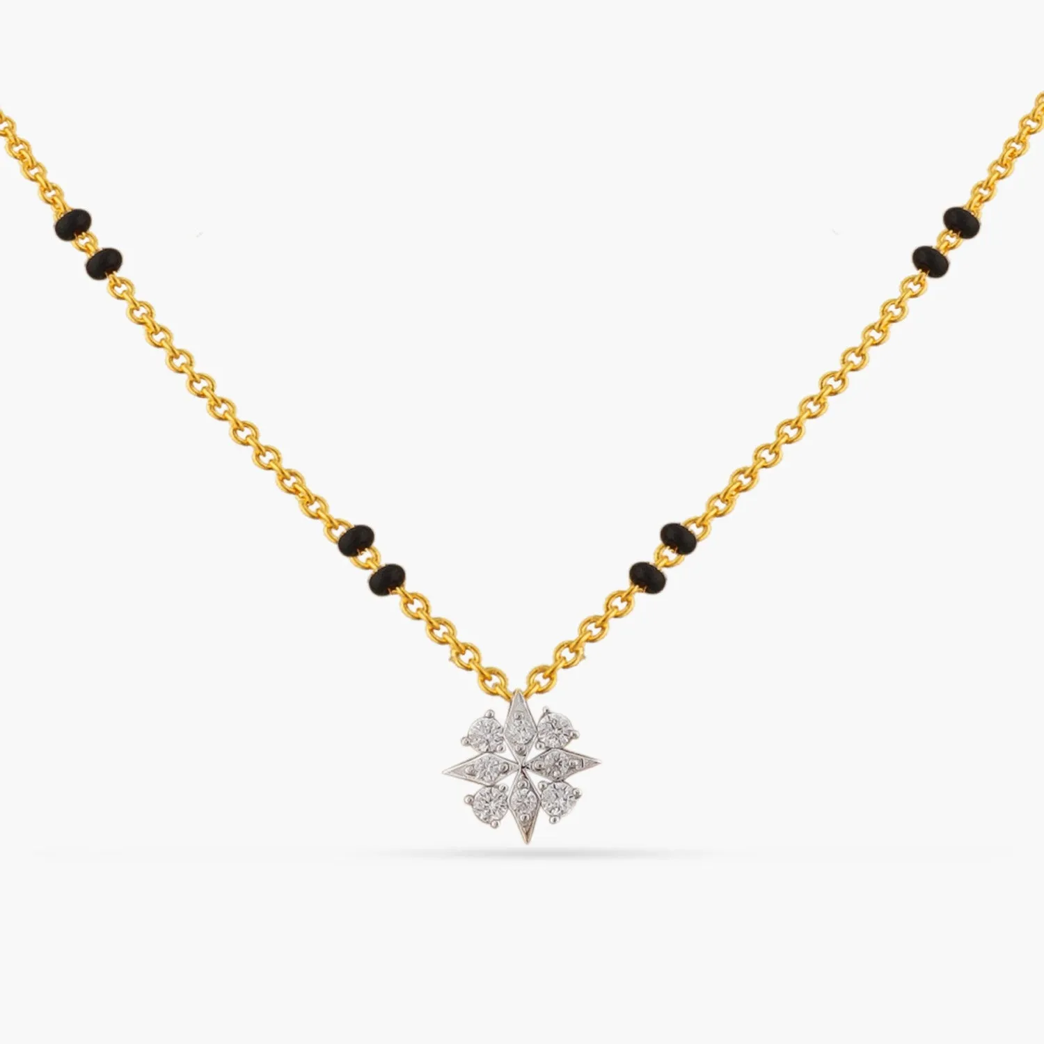 Elegant Charm CZ Silver Mangalsutra