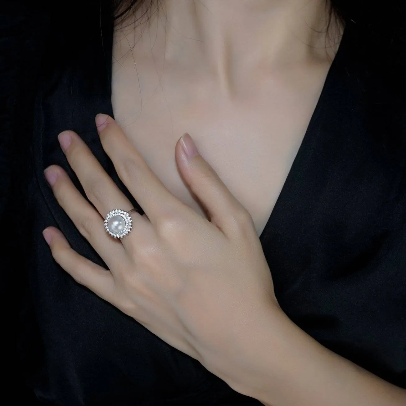 Elegant Freshwater Edison pearl  Ring WR00077