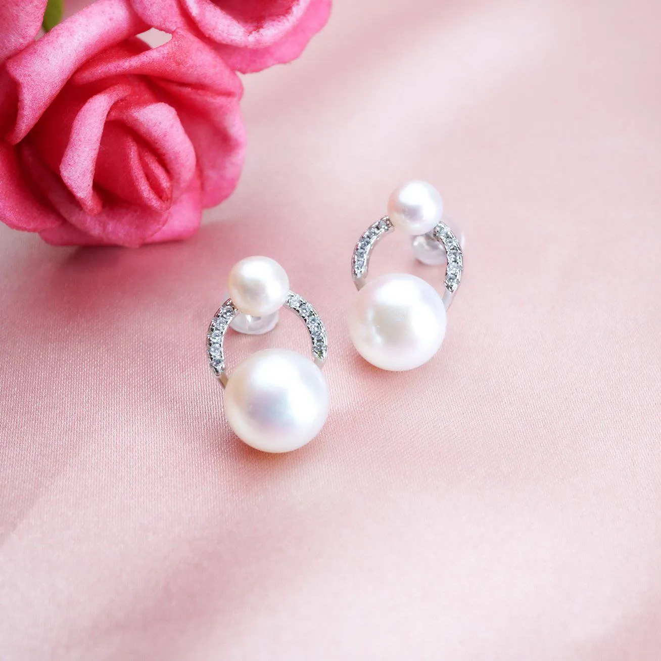 Elegant Freshwater Pearl Earrings WE00096