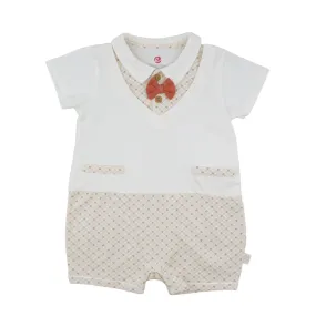 Elegant Kids Romper With Attached Bowtie