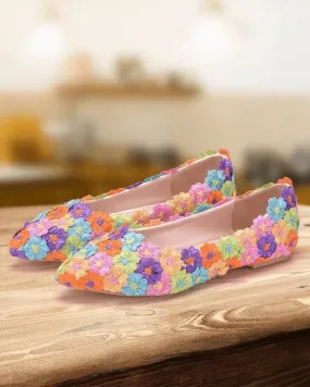 Elegant Lace Flower Flats