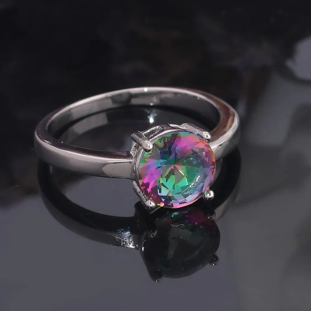 Elegant Mystic Topaz Ring