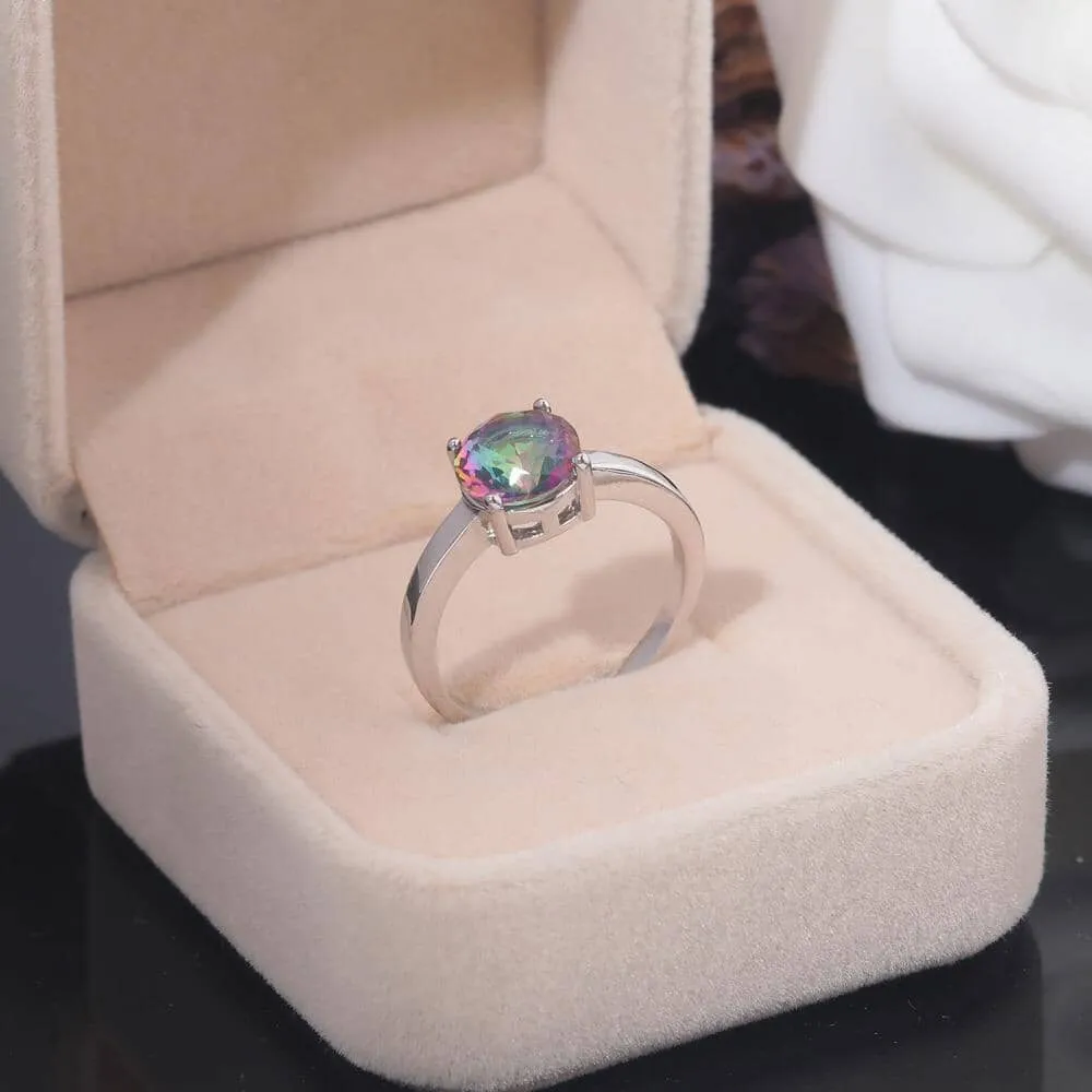 Elegant Mystic Topaz Ring