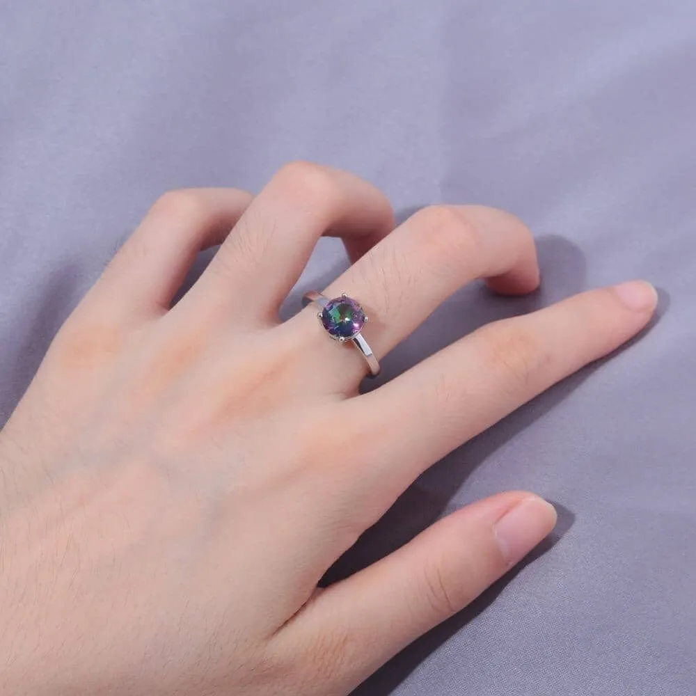 Elegant Mystic Topaz Ring