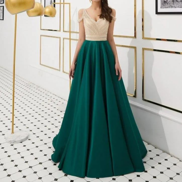 Elegant Satin Evening Dress