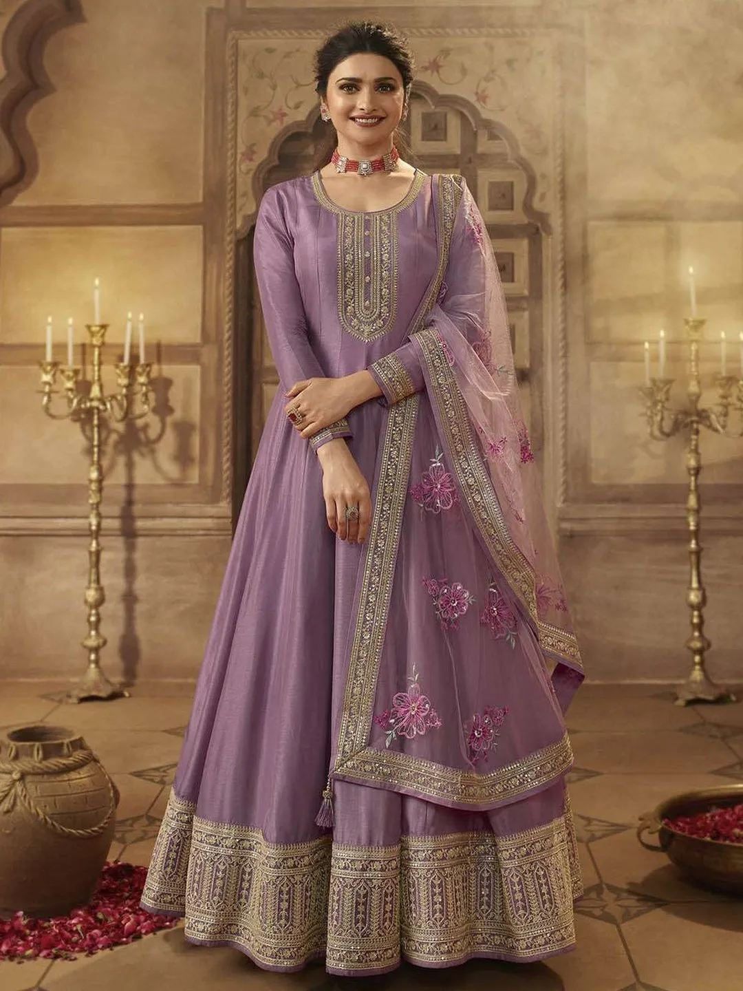 Embroidered Art Silk - Anarkali