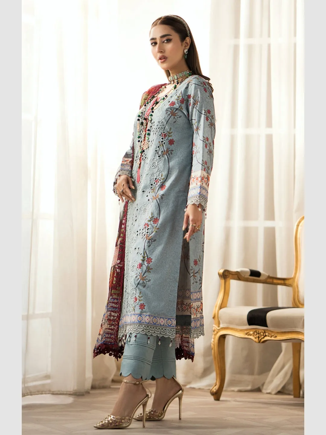 Embroidered Cambric Chikankari