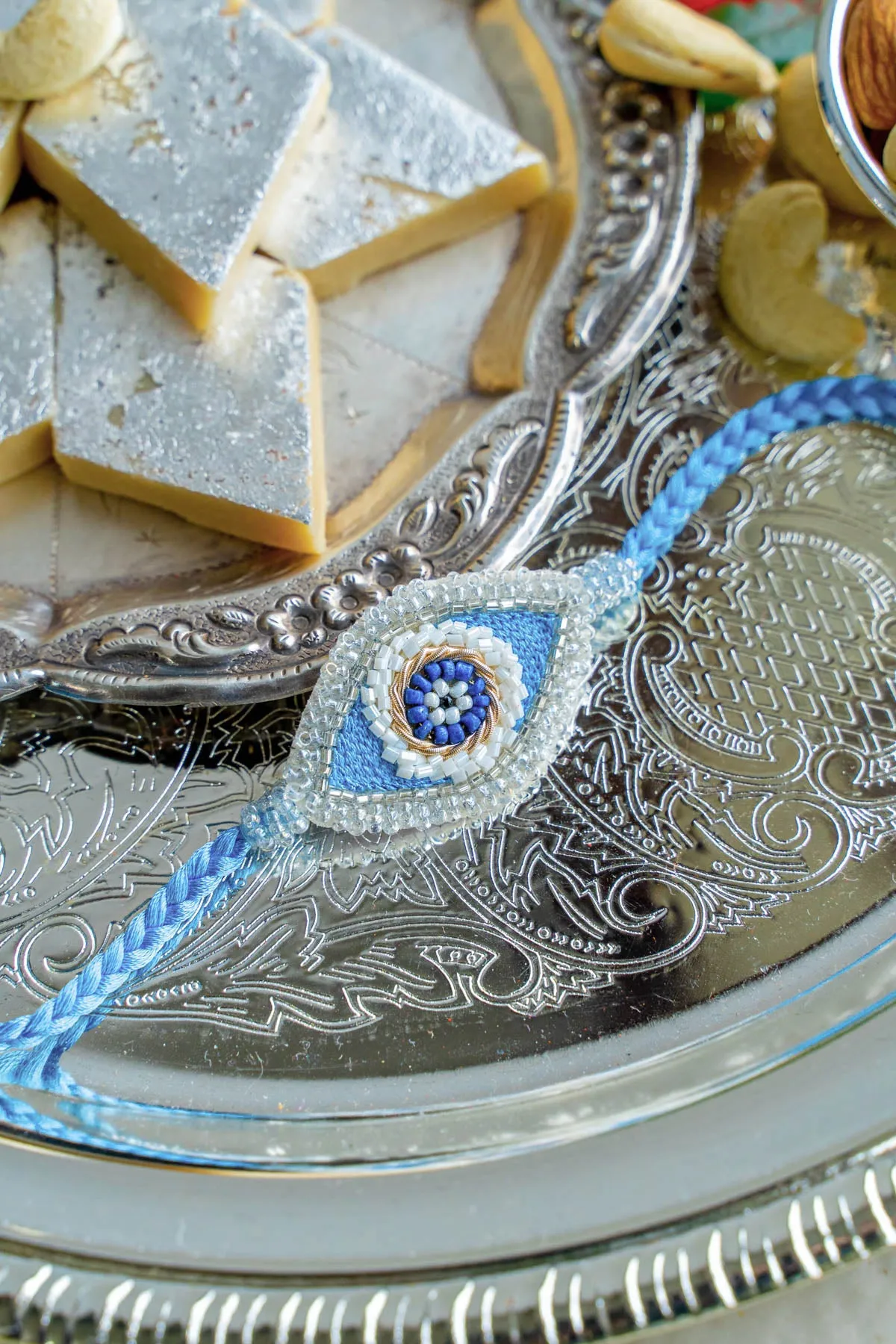 Evil Eye Embroidered Rakhi