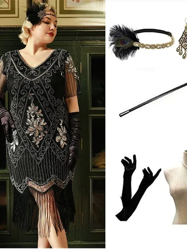 Exquisite Great Gatsby Flapper Dress for Christmas Party and Evening Events