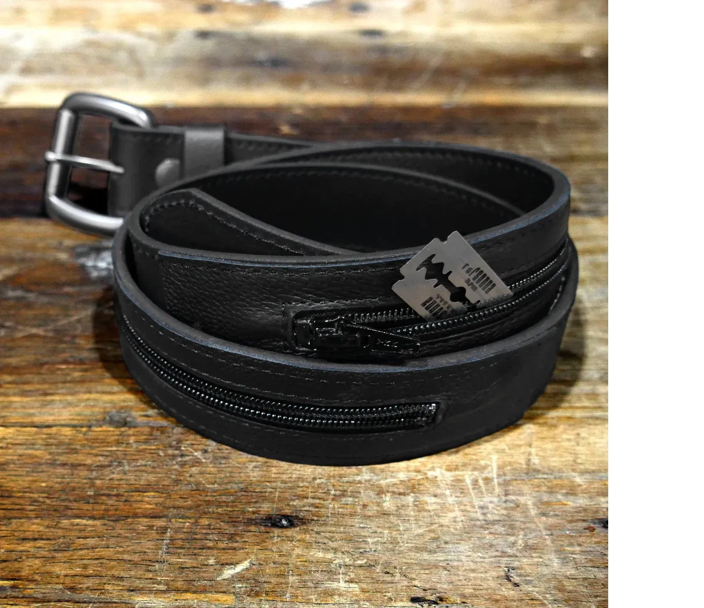 FIMB16006 Money Belt Concealment Leather Belt