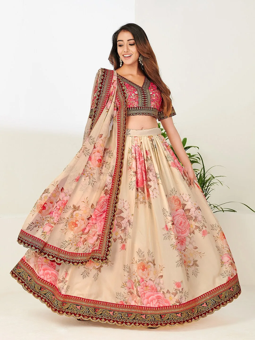 Floral Embroidered Lehenga