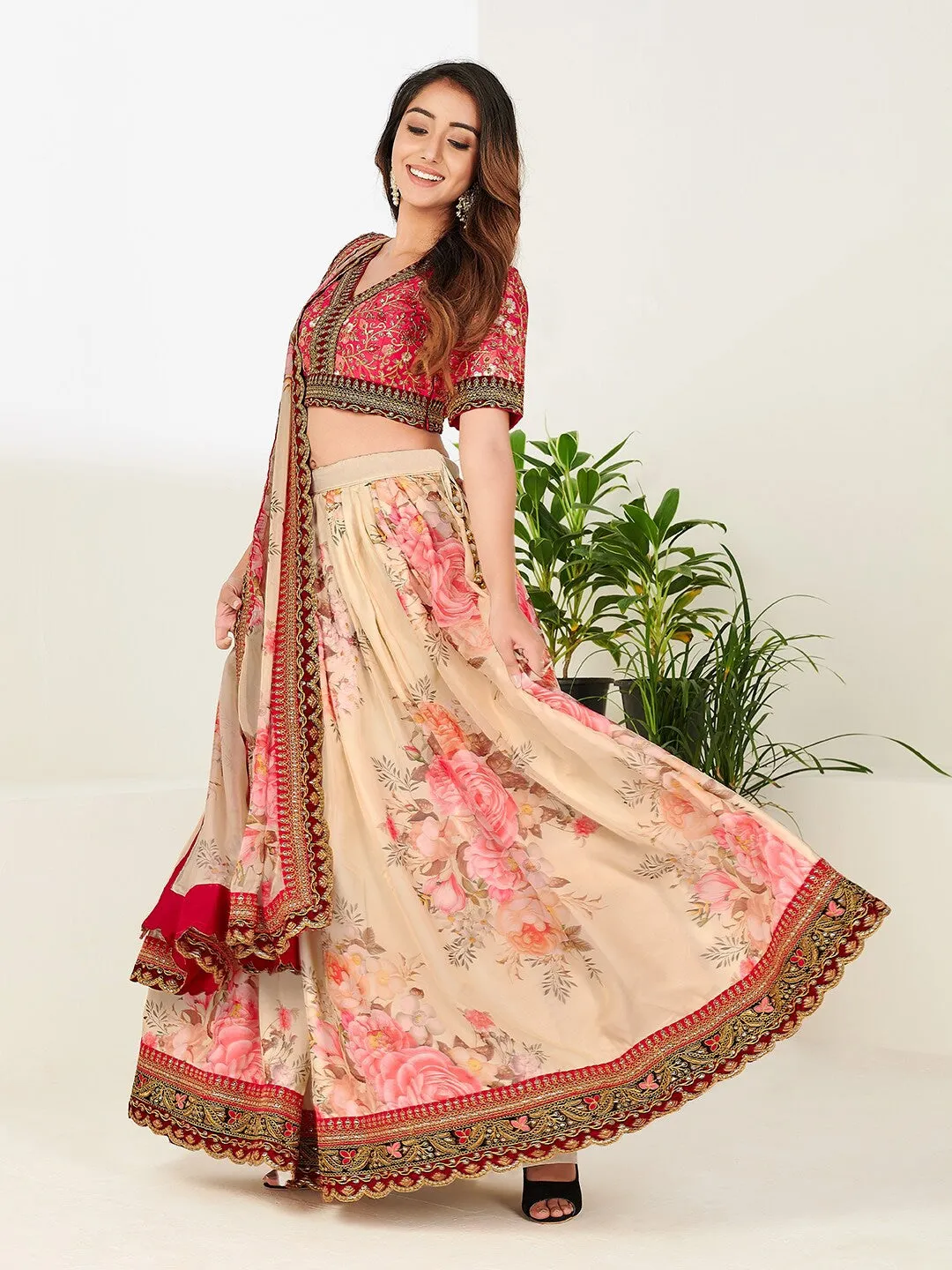 Floral Embroidered Lehenga