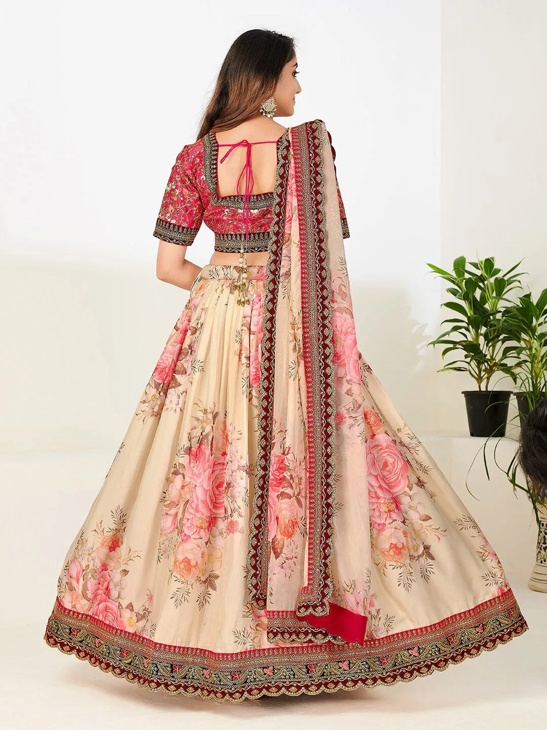 Floral Embroidered Lehenga