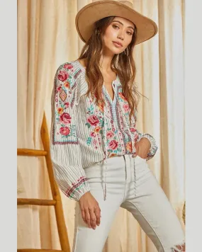 Floral Embroidered Top