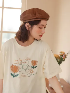 Florish Me Vintage loose print t-shirt