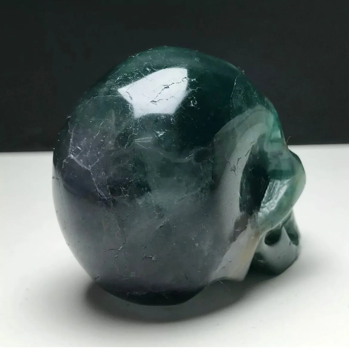 Fluorite gemstone. Hand-carved.  Exquisite Skull