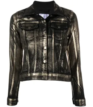 Gold/Black Metallic Jean Jacket