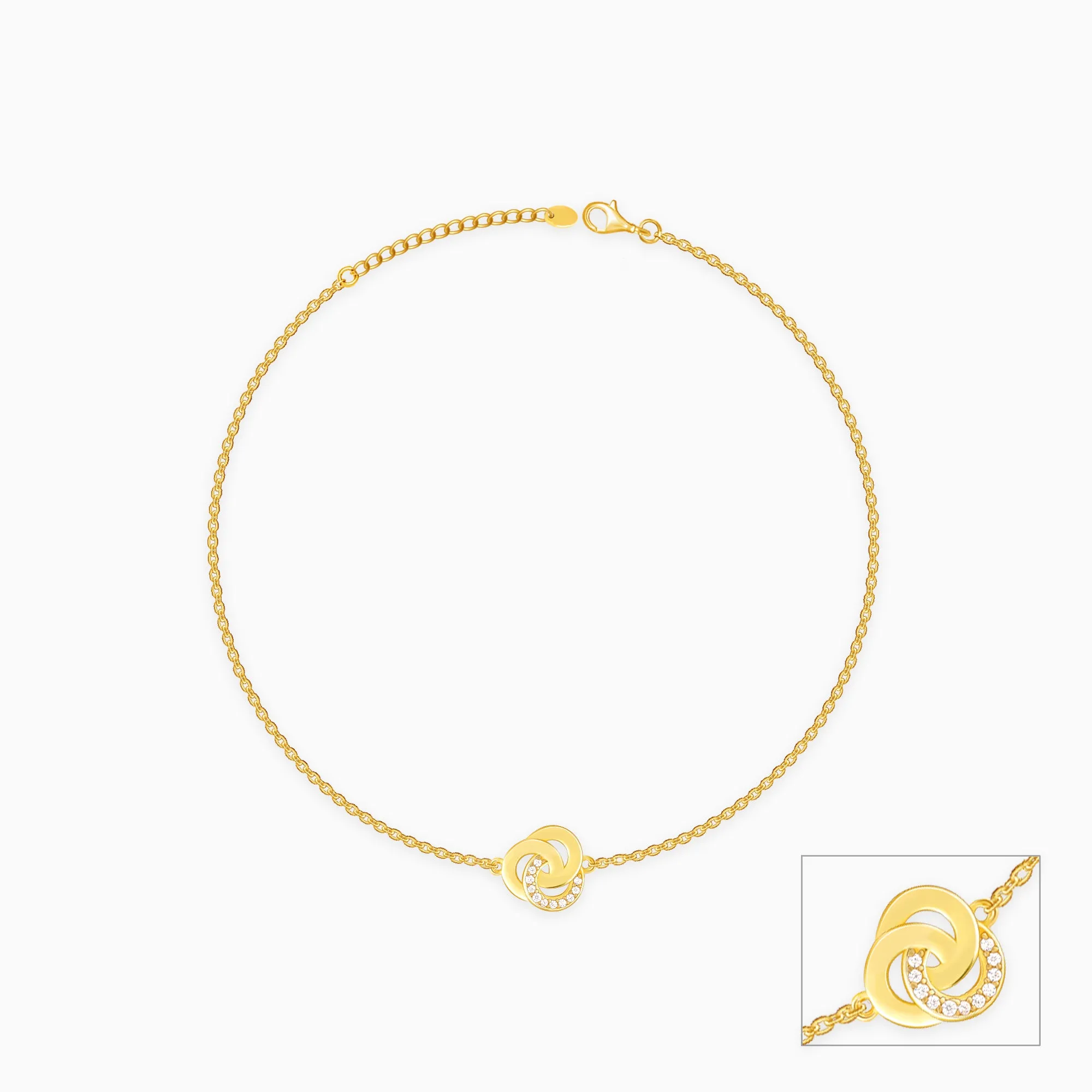 Golden Elegant Knot Anklet