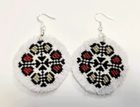 Hand Embroidered Earrings