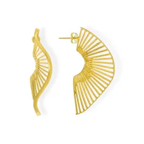 Handmade Gold Plated Earrings Waves