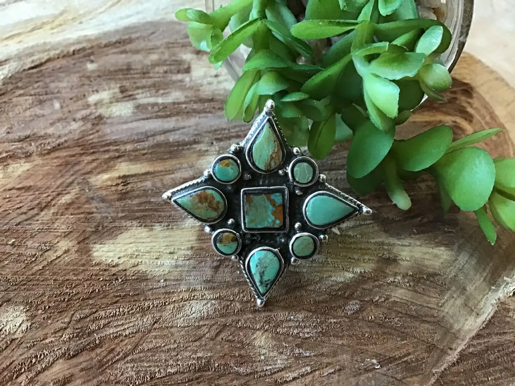 Handmade Sterling & Turquoise Adjustable Ring