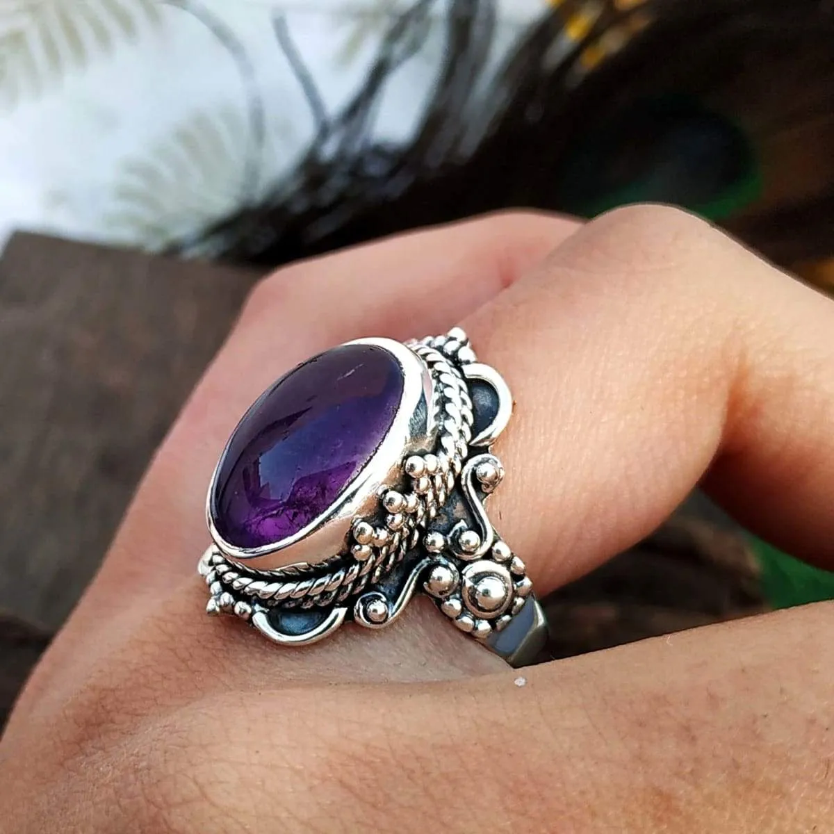 Handmade Vintage Amethyst Ring