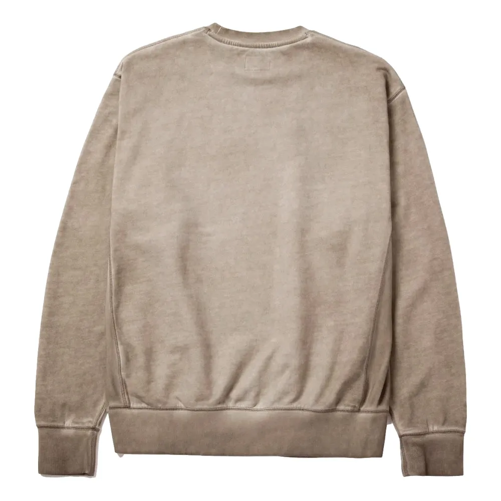 HUF 12 GALAXIES FADED CREWNECK-KHAKI