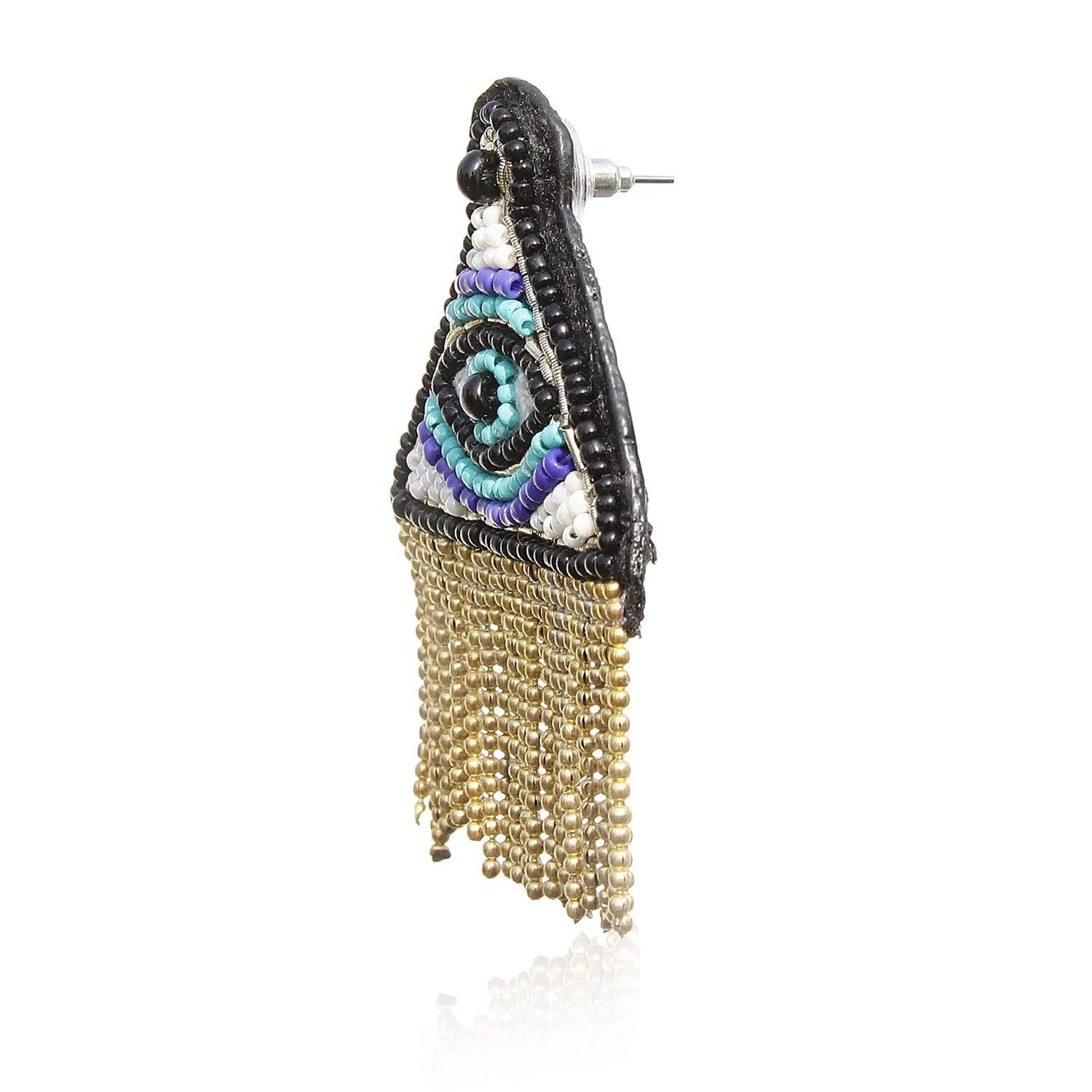 Illuminati Embroidered Earring