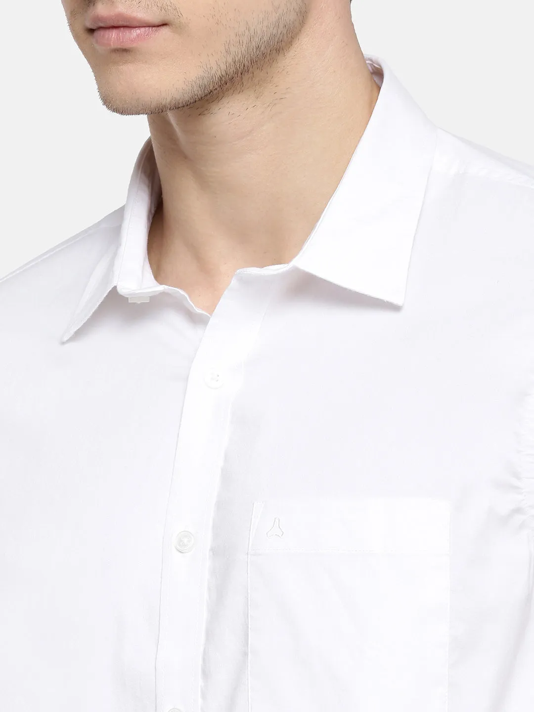 JDC Formal Solid shirts-White