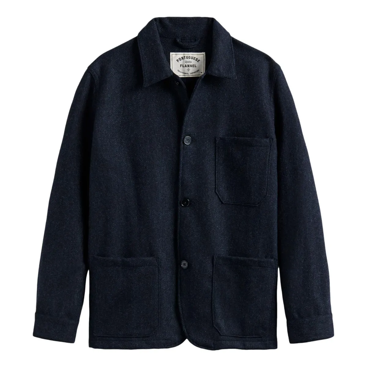 Labura Jacket Herringbone Wool Navy