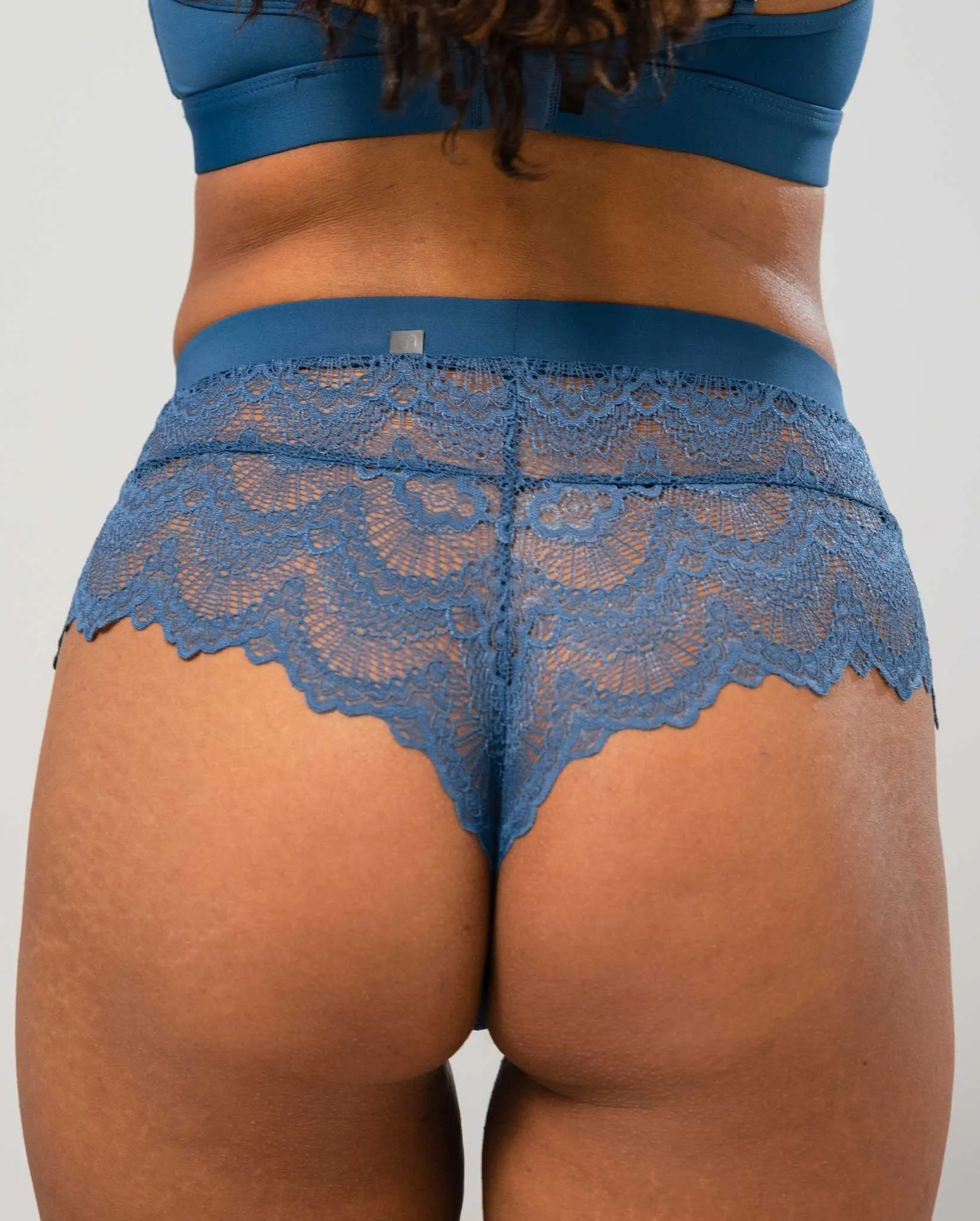 Lace Highwaist String Faded Blue