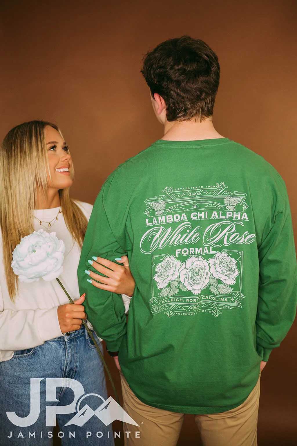 Lambda Chi Alpha White Rose Formal Long Sleeve