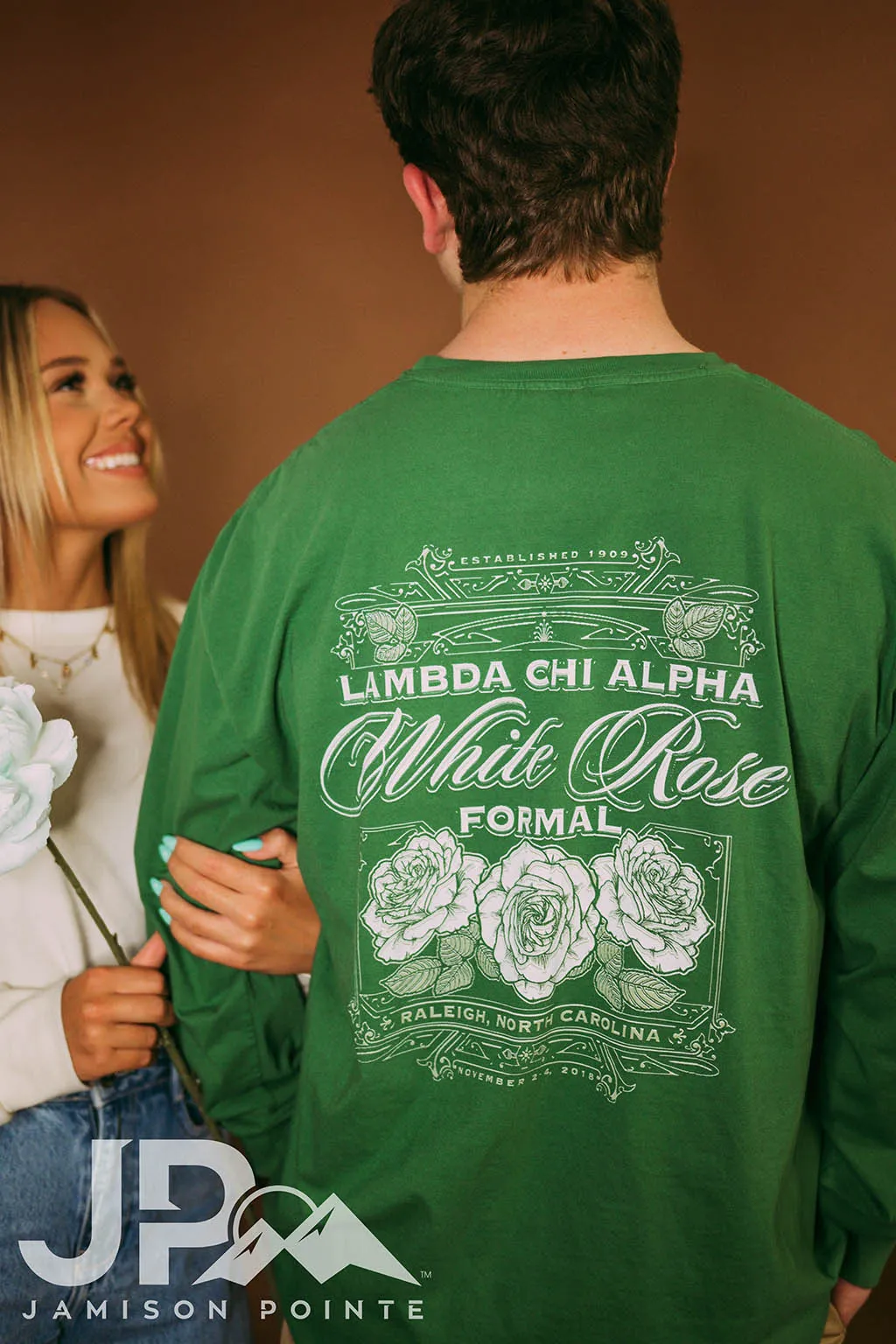 Lambda Chi Alpha White Rose Formal Long Sleeve