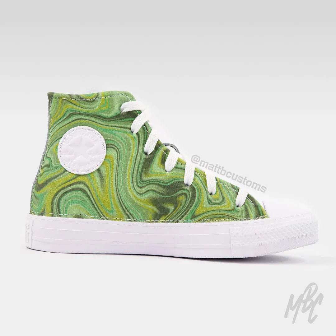 Lime Liquid Marble - Converse | UK 3