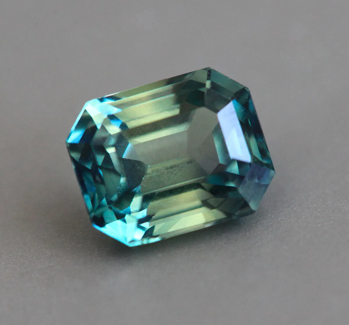 Loose 1.95 Ct Octagon Teal Sapphire