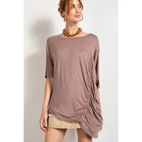 Loose Fit And Ruched Detailing Top