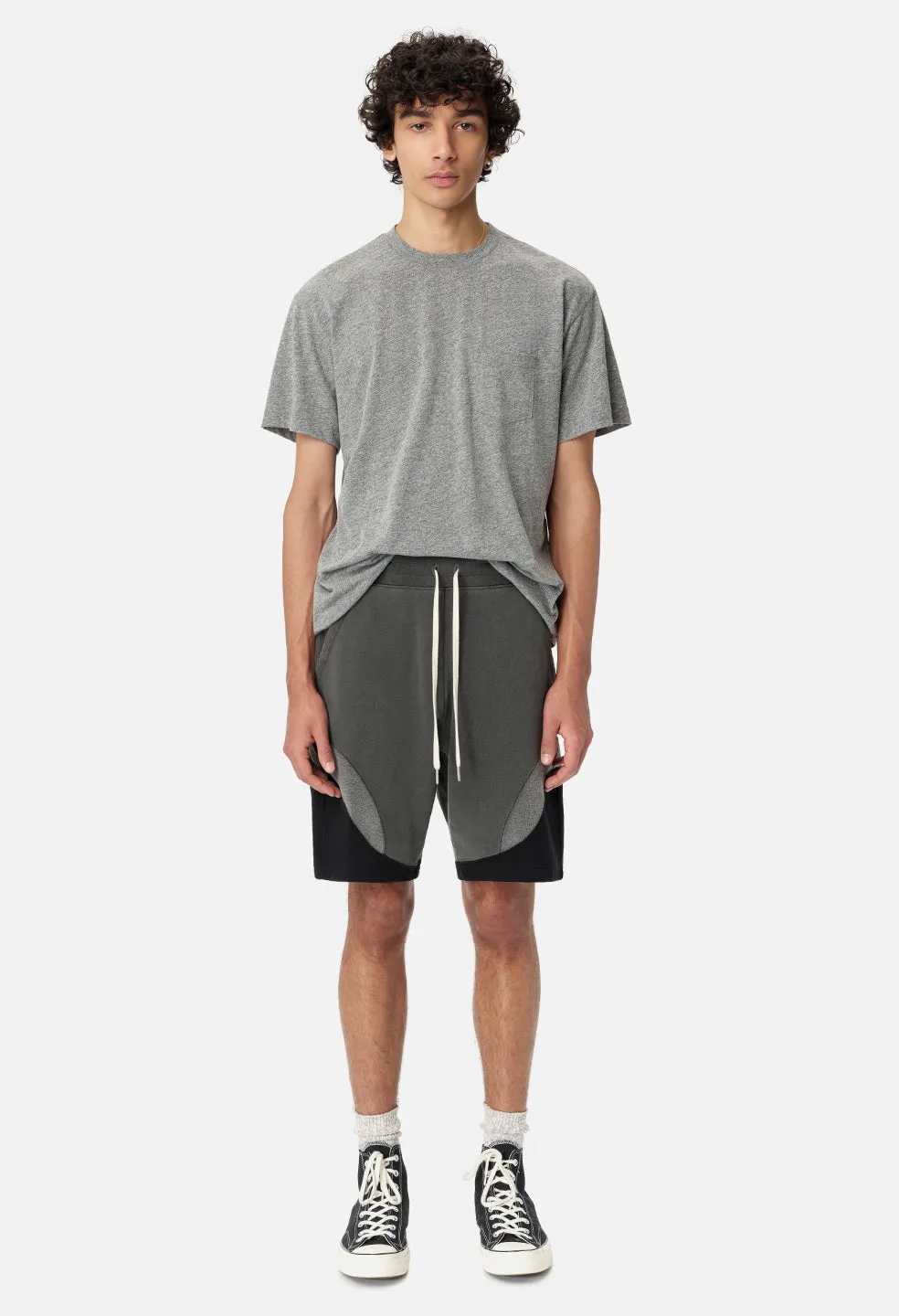 Loose Stitch Shorts / Washed Black