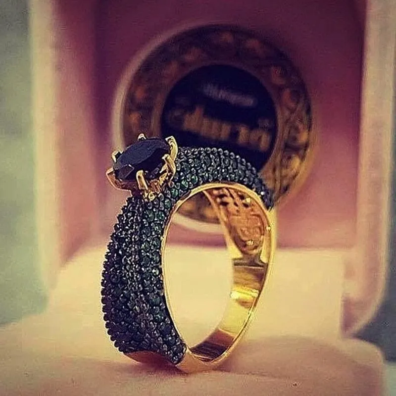 Luxury Elegant in Black Stone Ring