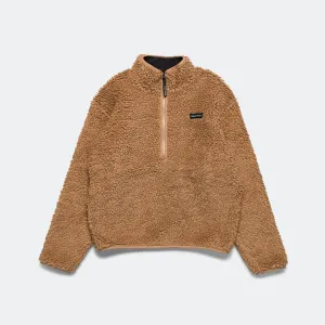 Mens Heavyweight Half-Zip Pile Fleece - Sand