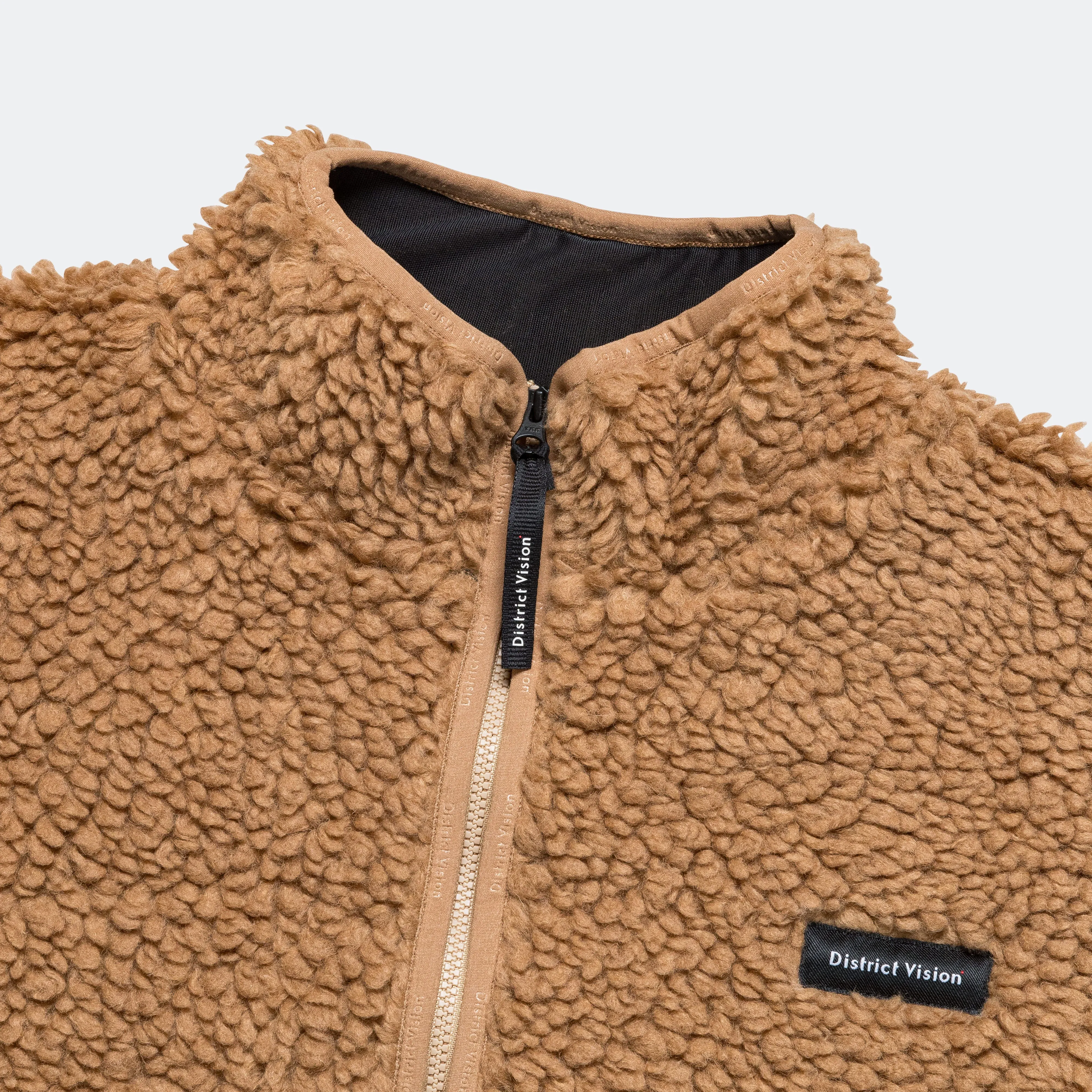 Mens Heavyweight Half-Zip Pile Fleece - Sand