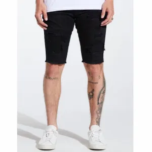 Men's Rip & Repair Spencer Shorts In Jet Black