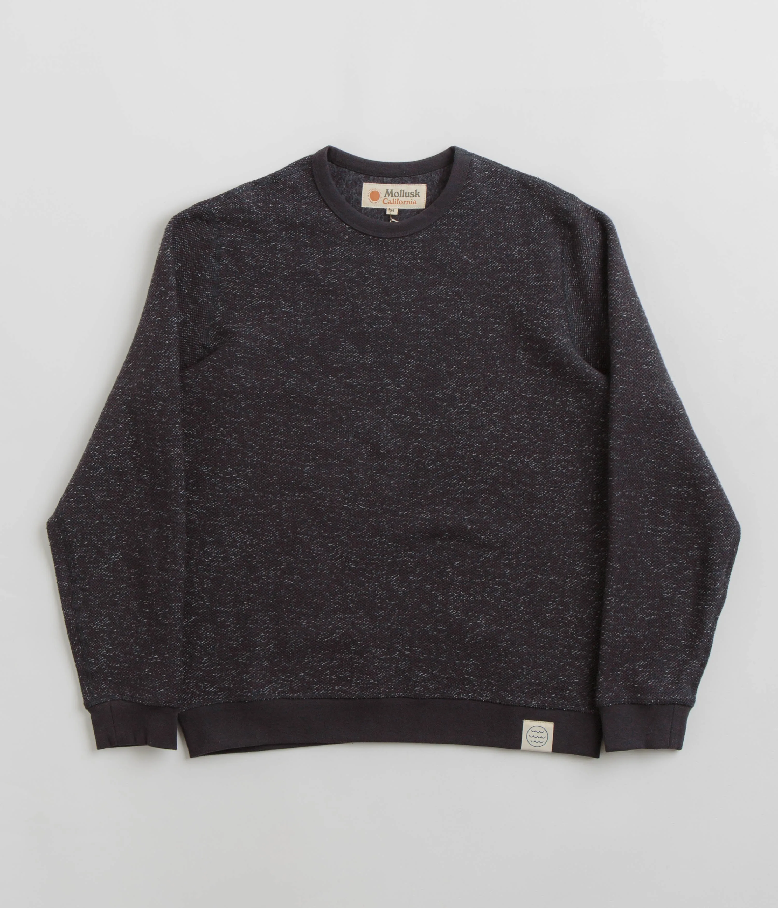 Mollusk Wave Patch Crewneck Sweatshirt - Faded Navy