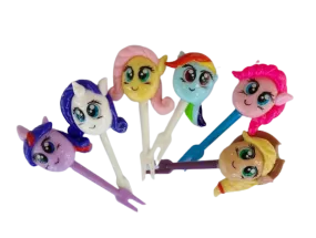 My Little Pony Handmade Food Picks