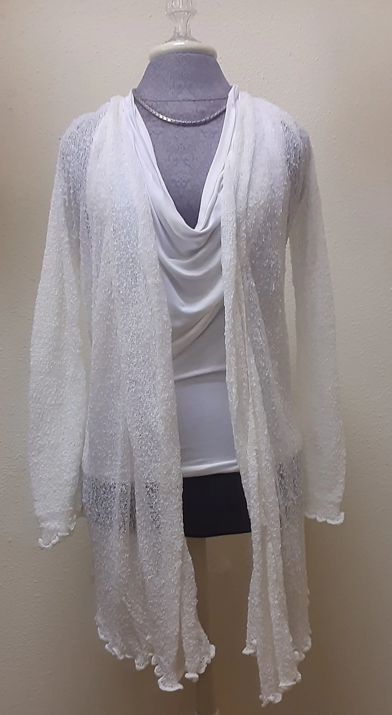 Nubby Knit Sheer Shrug ~ The Long Version ~ Many Colors