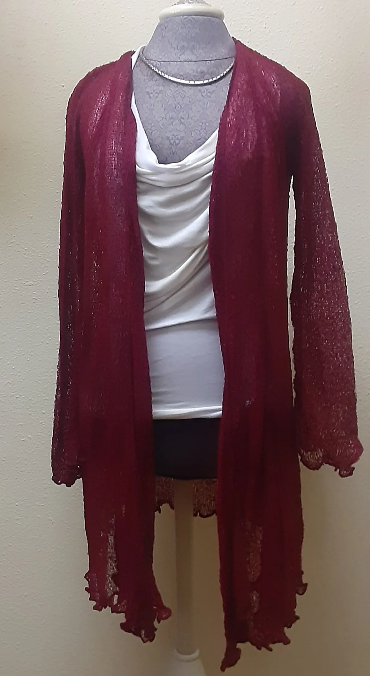 Nubby Knit Sheer Shrug ~ The Long Version ~ Many Colors