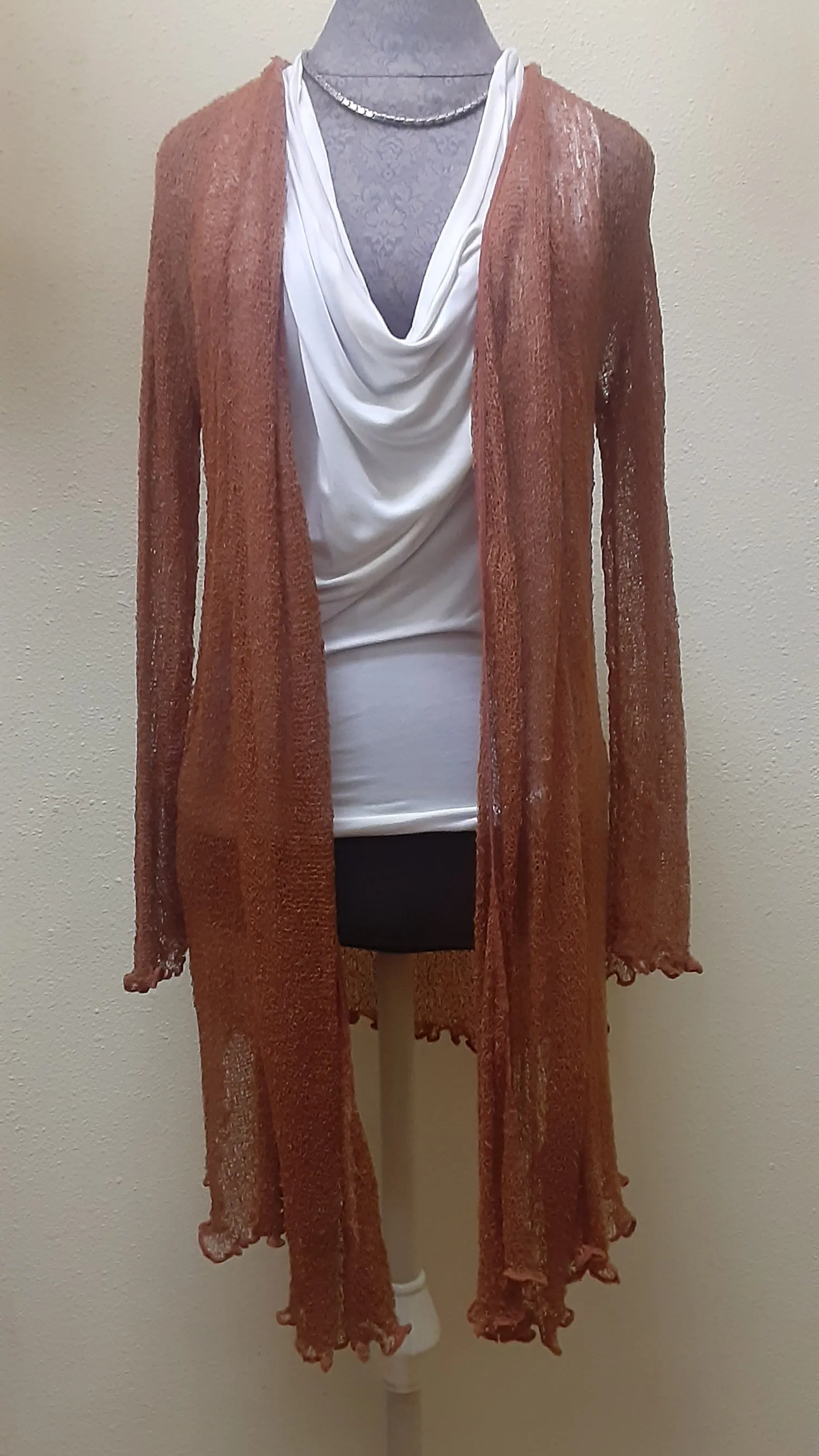 Nubby Knit Sheer Shrug ~ The Long Version ~ Many Colors