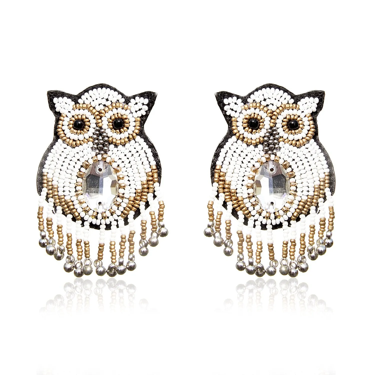 Owl Embroidered Earring